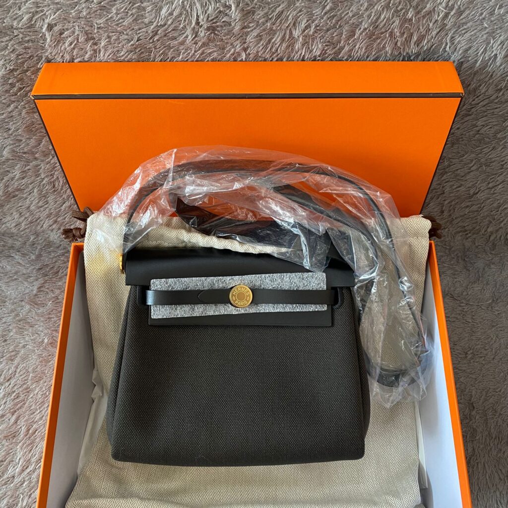 Mini Herbag 20 Canvas Hunter Dark Bronze/Noir GHW