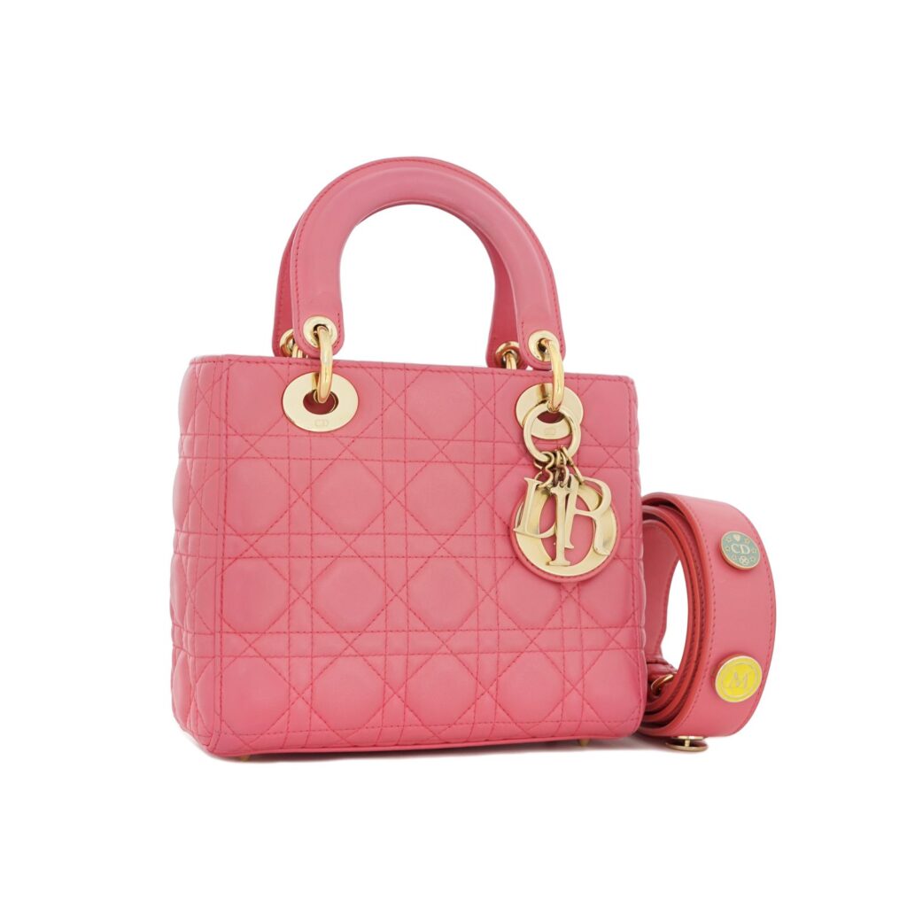 Lady Dior Small Lambskin Fuchisia GHW