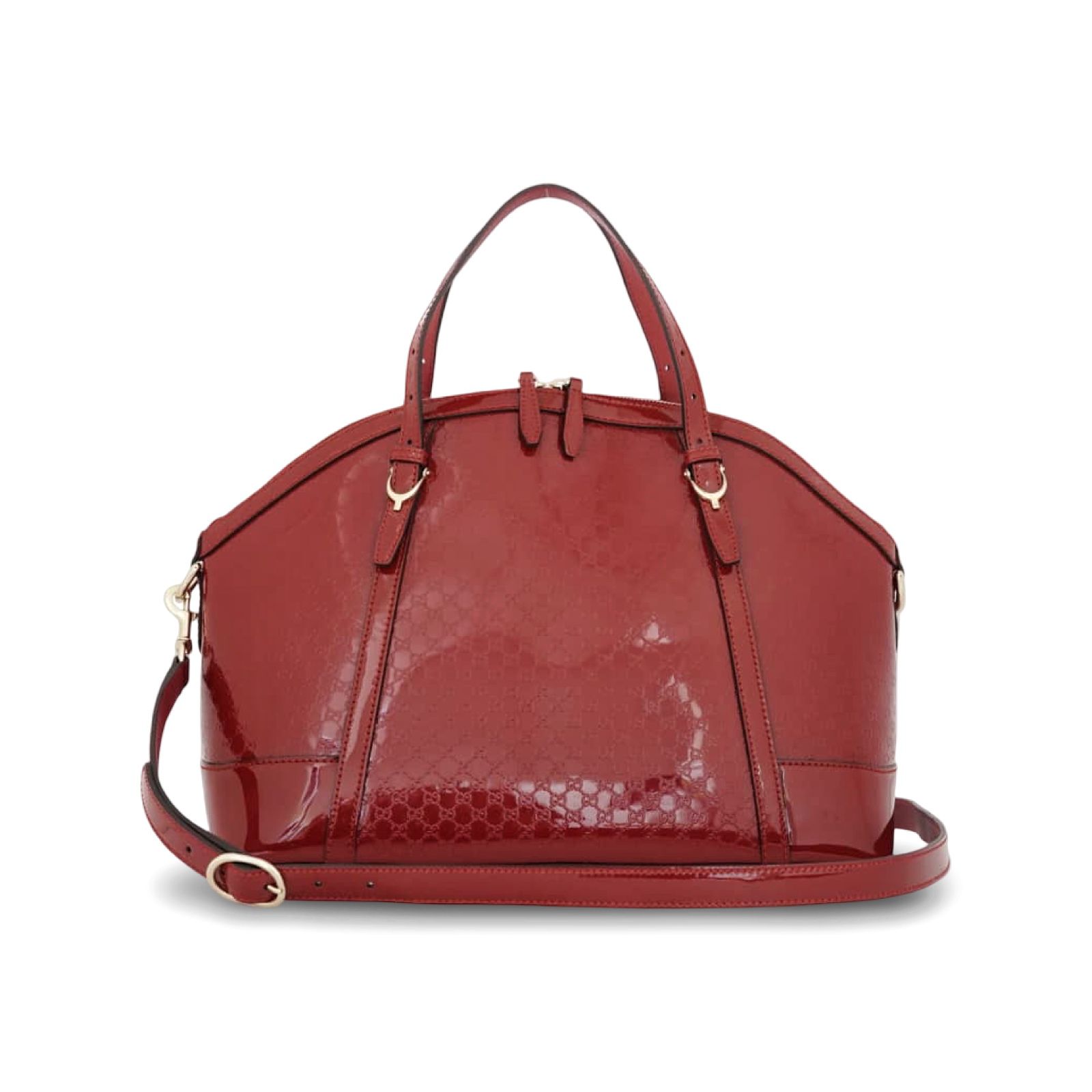 Nice Top Handle Patent Microguccissima Red LGHW