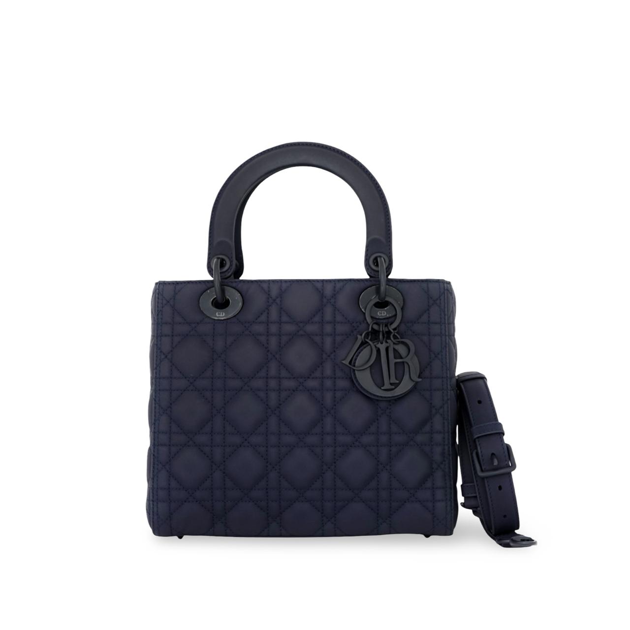 Lady Dior Medium All Navy Matte