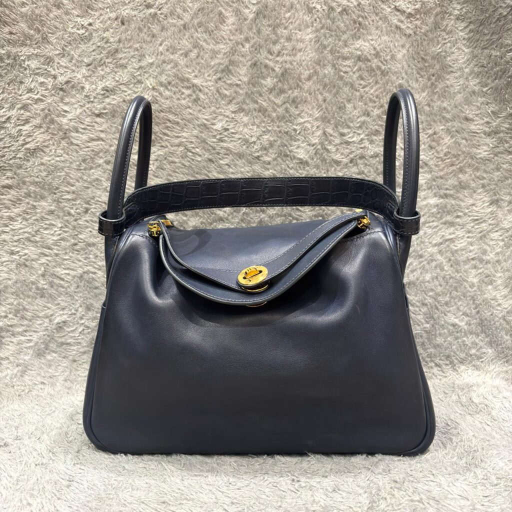 Lindy 30 Bleu Nuit/Bleu Marine Volupto Croco Nilo GHW