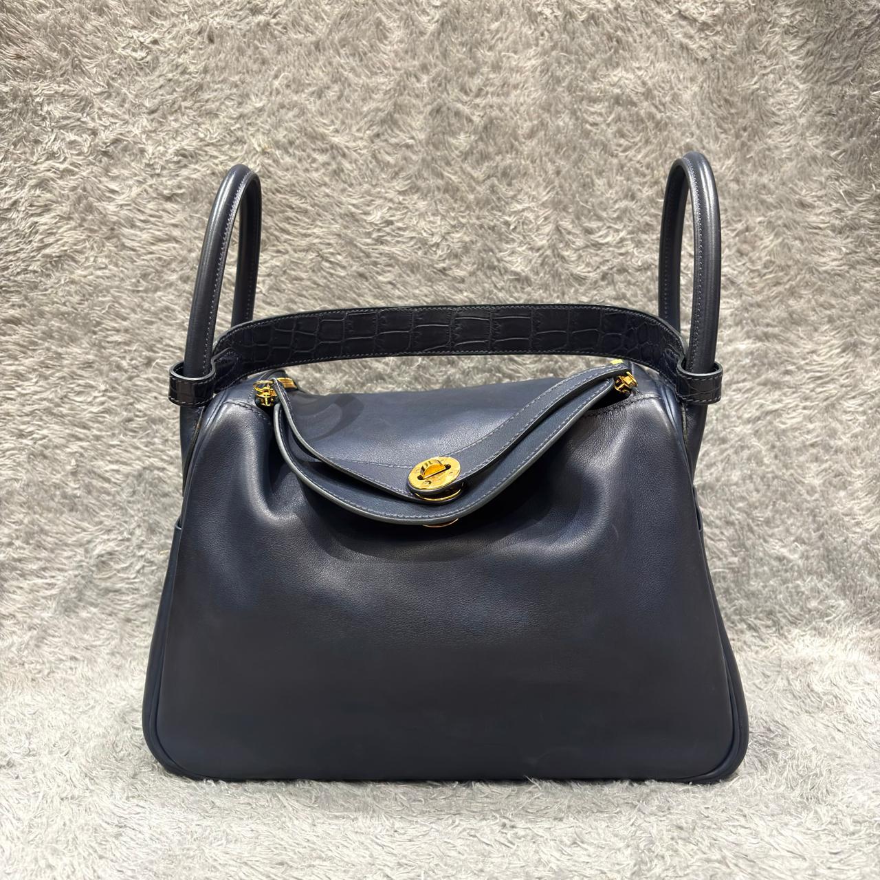 Lindy 30 Bleu Nuit/Bleu Marine Volupto Croco Nilo GHW