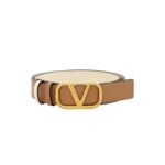 Reversible Vlogo Belt Nude Ivory GHW