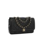 CC Flap Bag Black GHW