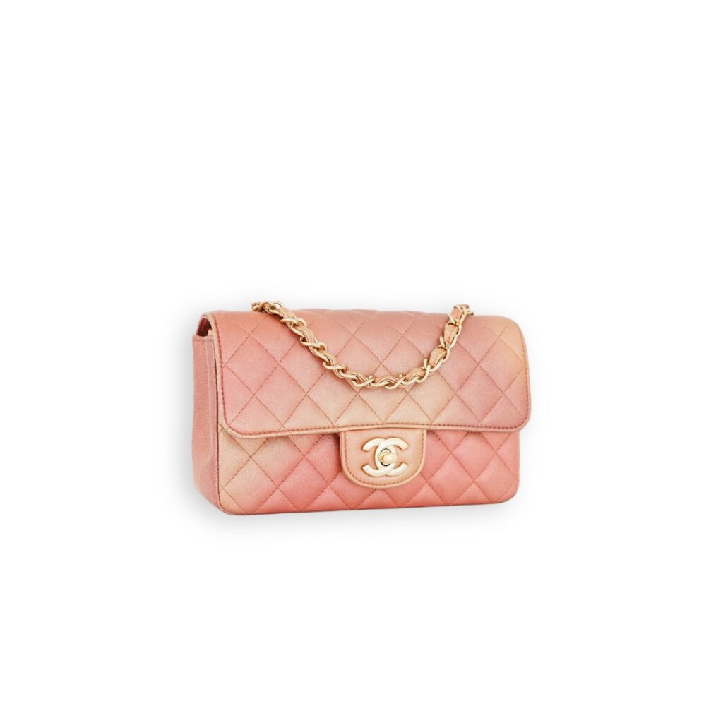 Mini Rectangle Irredescent Peach GHW