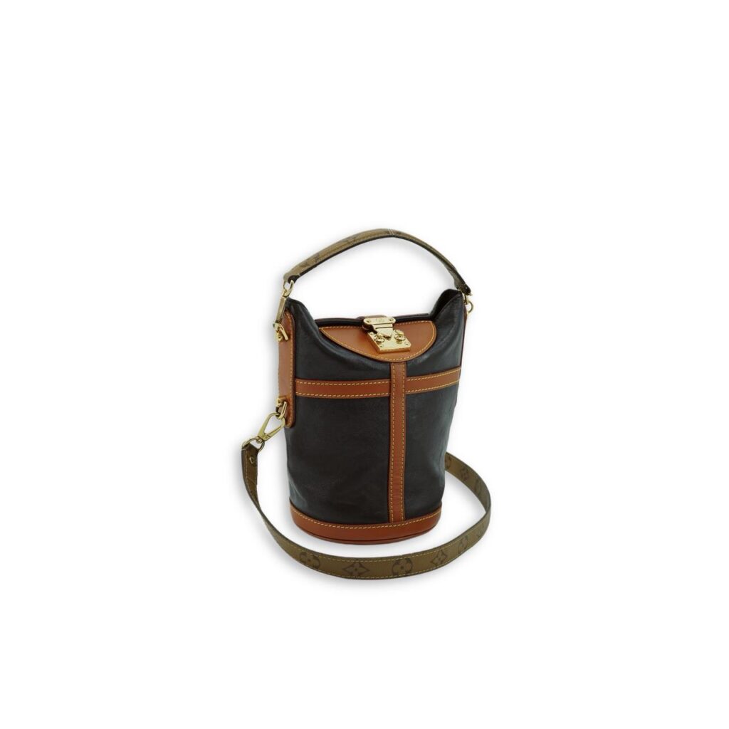 Duffle Bag Navy Brown/Strap Monogram Reverse GHW