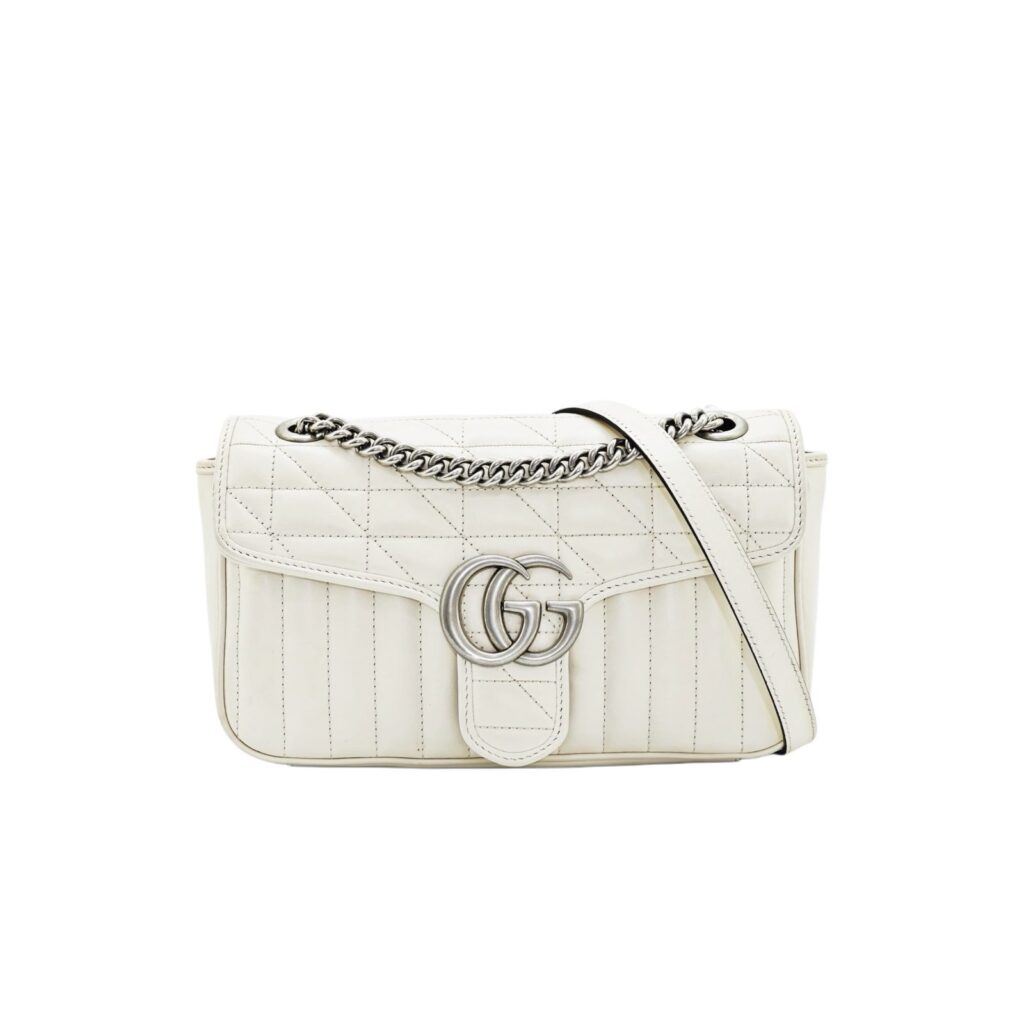 Marmont Flap Small Ivory Geometric RHW