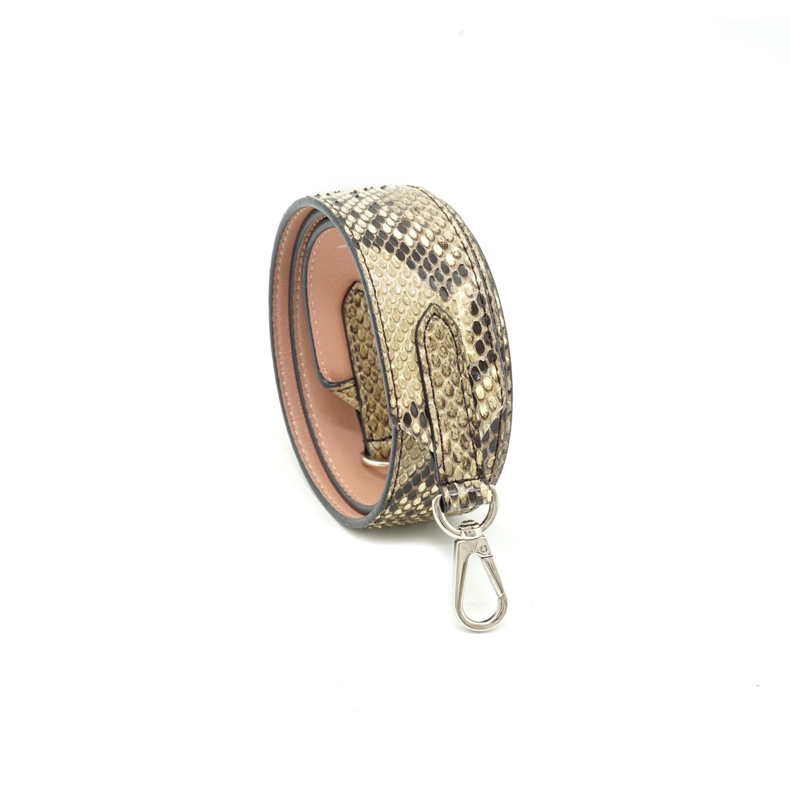 Bandouliere Strap Python Natural Pink SHW