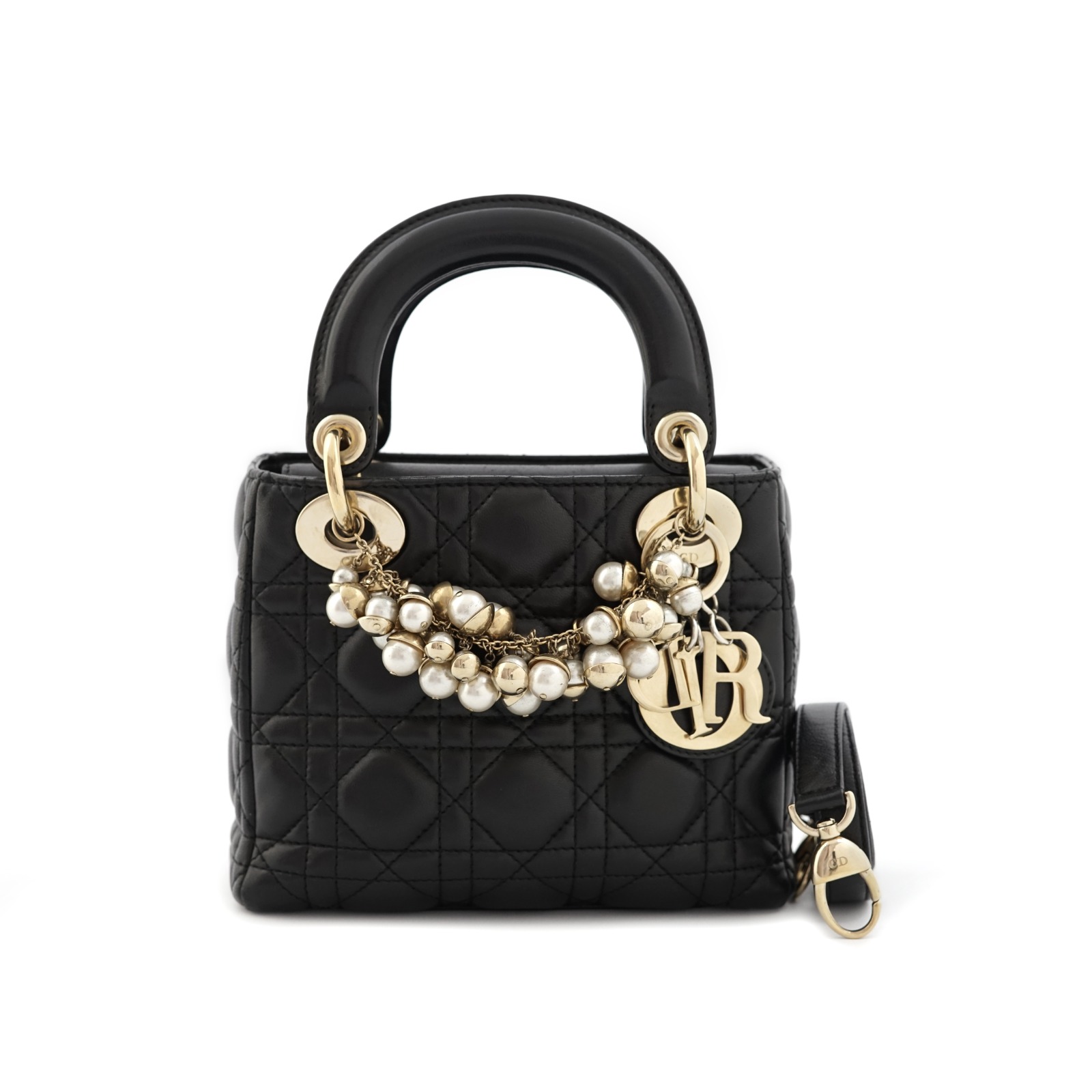 Lady Dior Mini Lambskin Pearl GHW