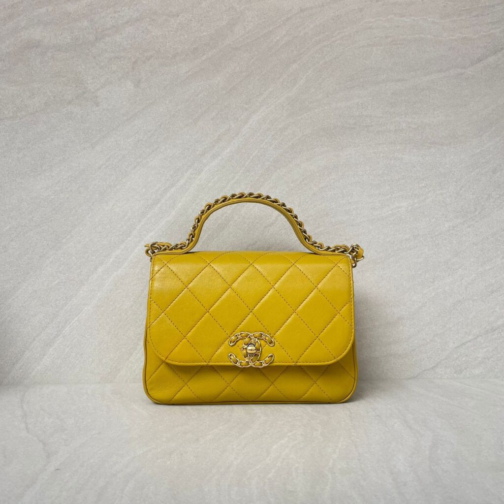 Chanel Infinity Top Handle Yellow