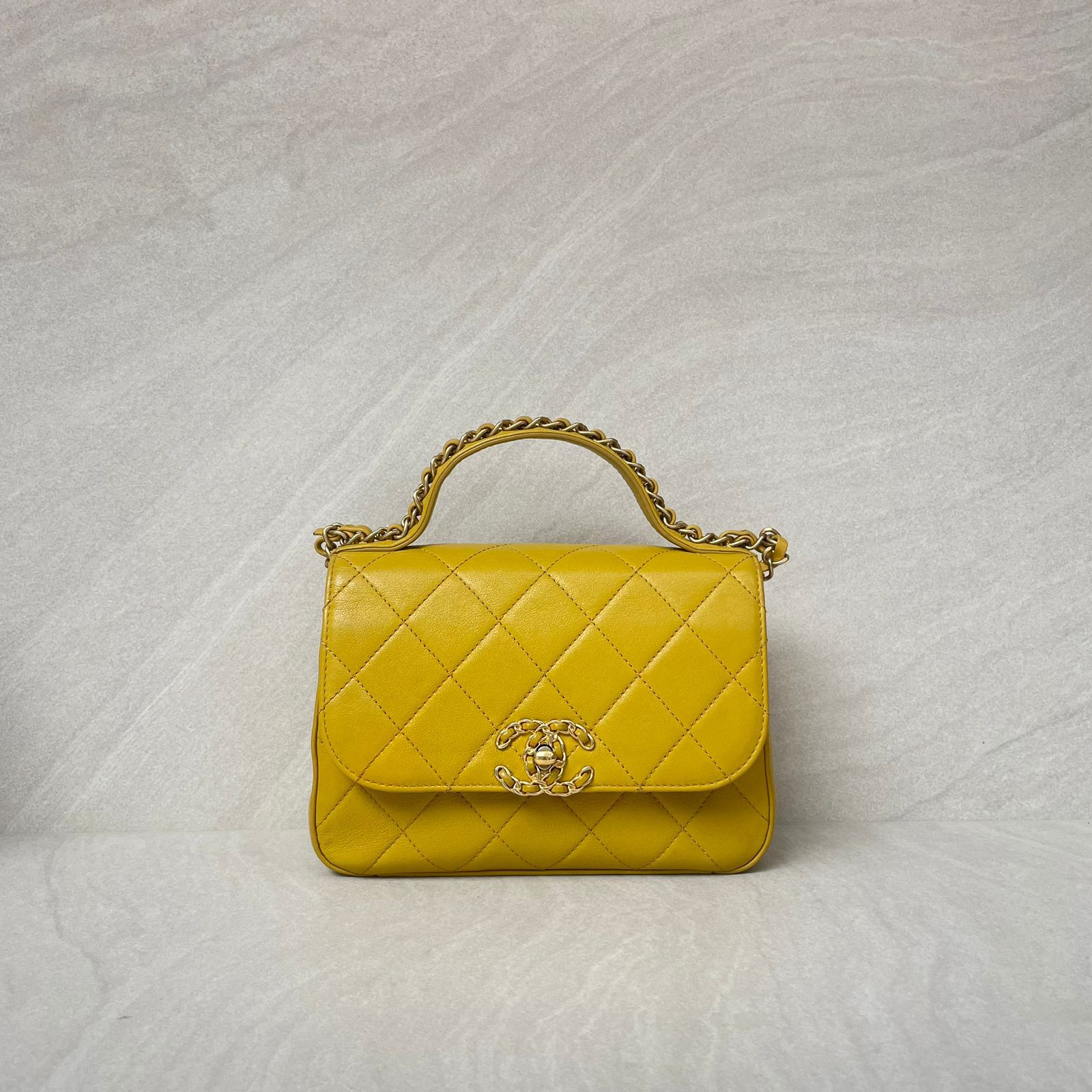 Chanel Infinity Top Handle Yellow