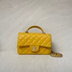 ⁠Chanel Mini Top Handle Jaune