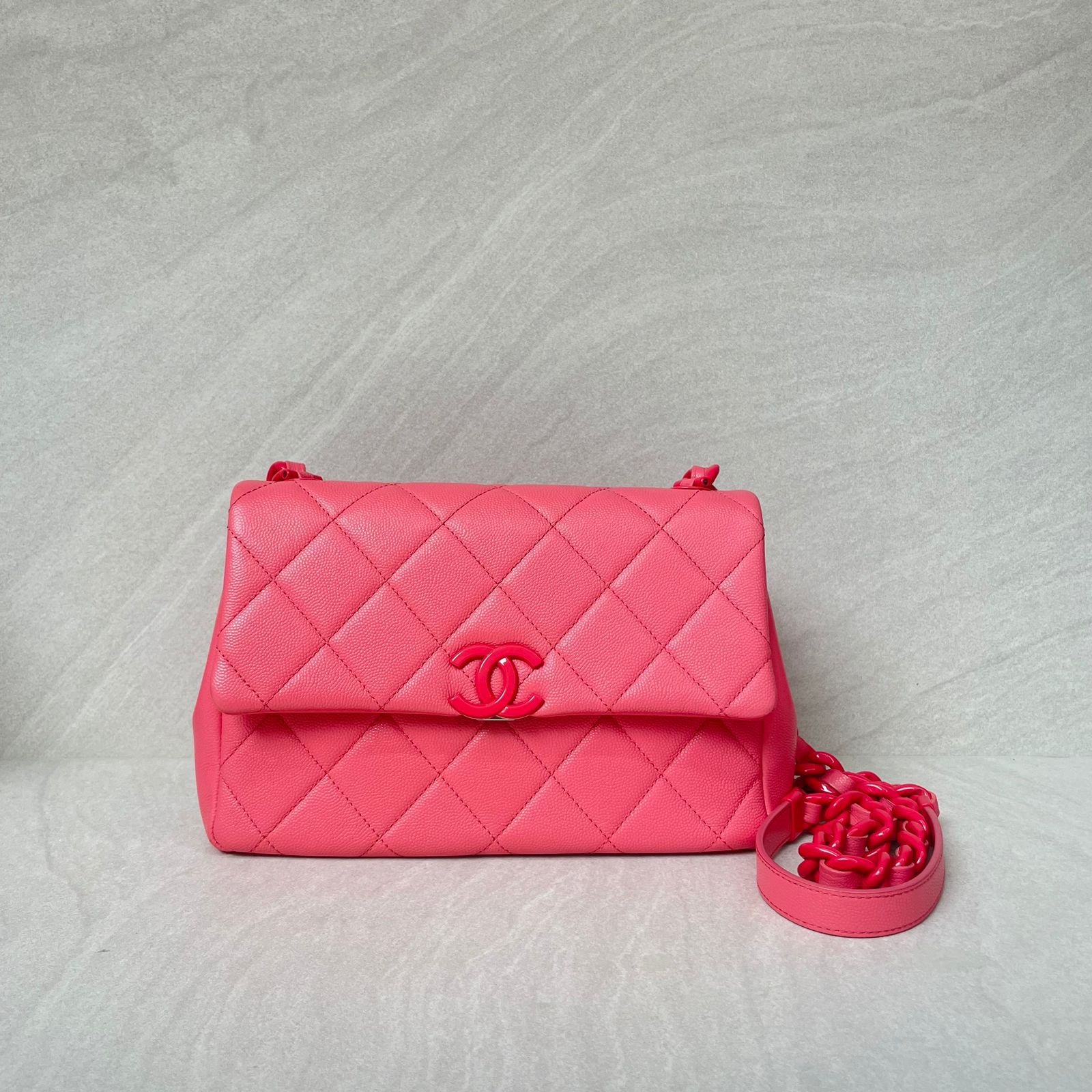 MY Everything Bag Caviar Pink Enamel Pink HW