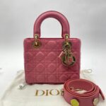 Lady Dior Small Lambskin Fuchisia GHW
