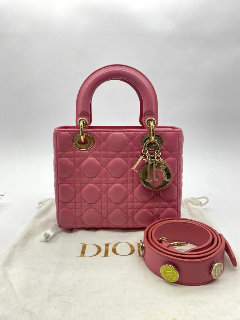 Lady Dior Small Lambskin Fuchisia GHW