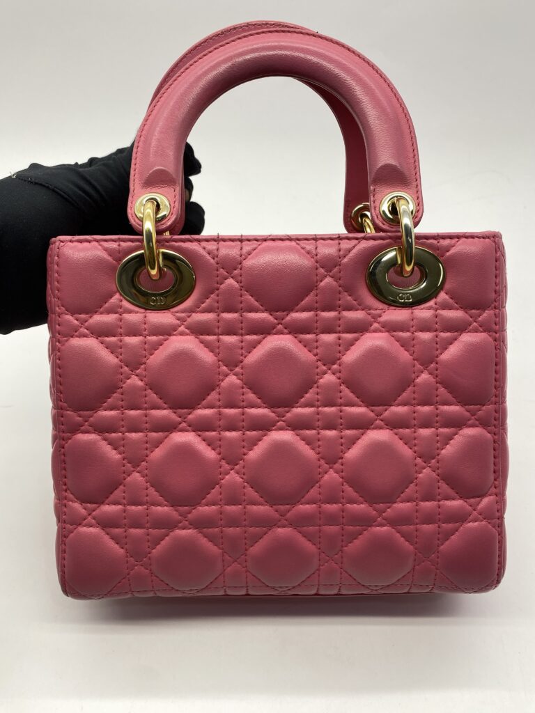 Lady Dior Small Lambskin Fuchisia GHW