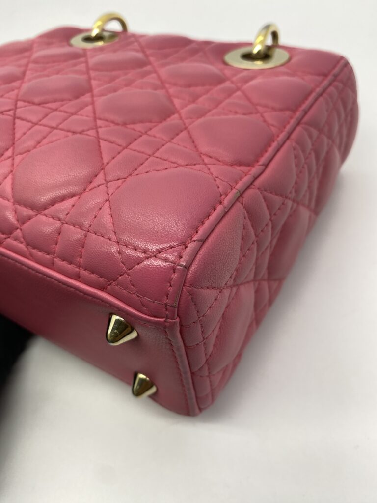 Lady Dior Small Lambskin Fuchisia GHW