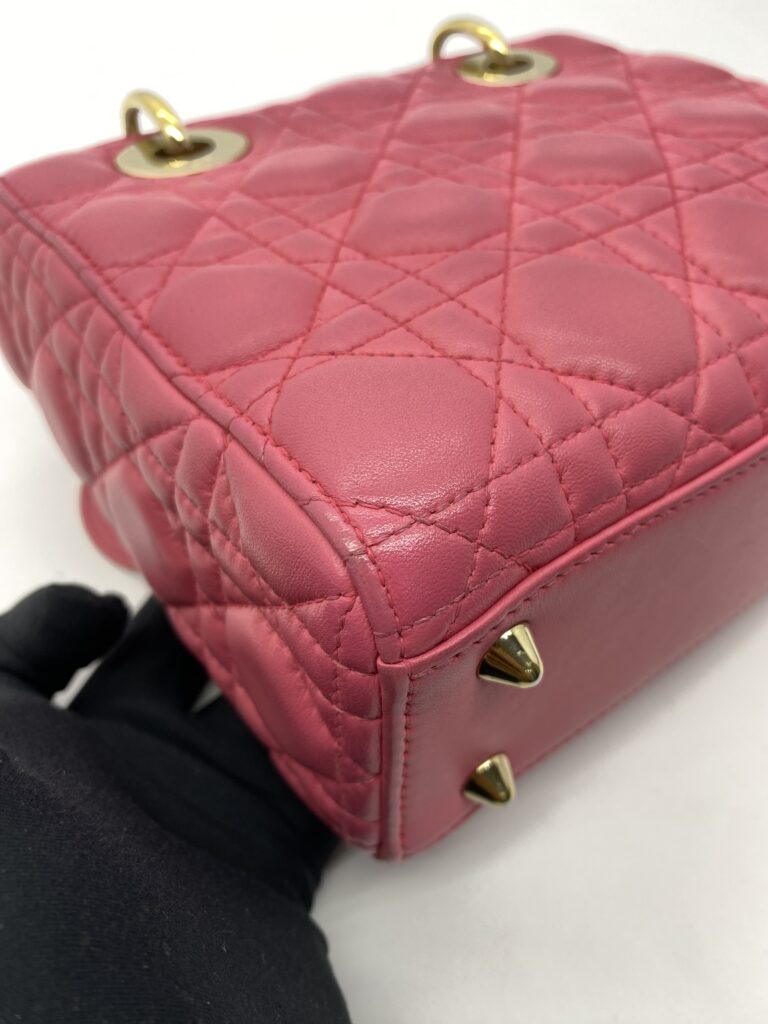 Lady Dior Small Lambskin Fuchisia GHW