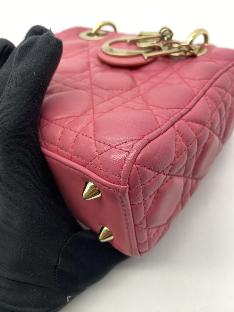 Lady Dior Small Lambskin Fuchisia GHW