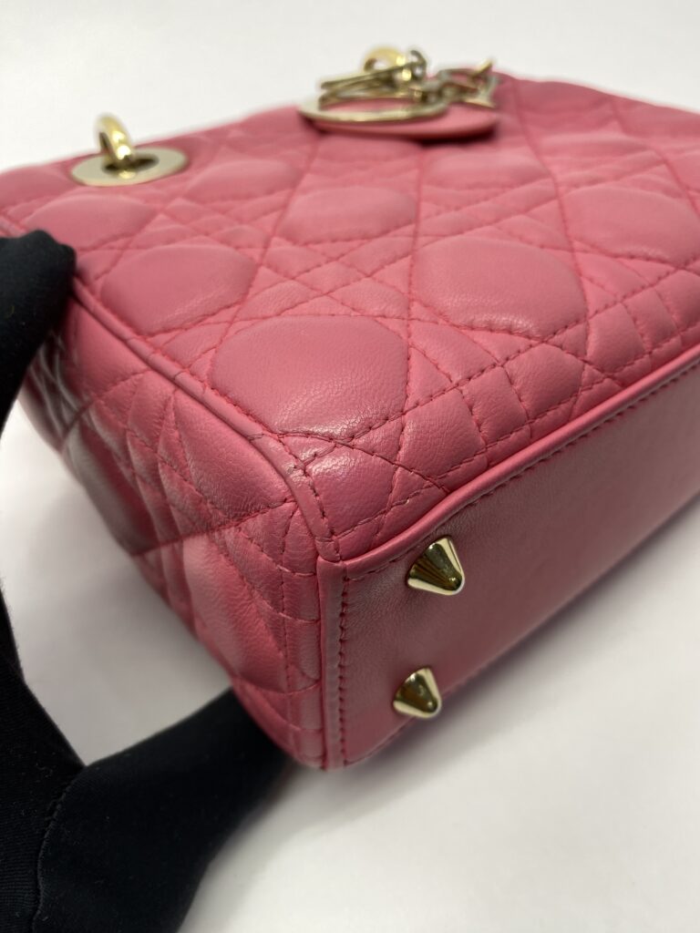 Lady Dior Small Lambskin Fuchisia GHW