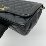 CC Flap Bag Black GHW