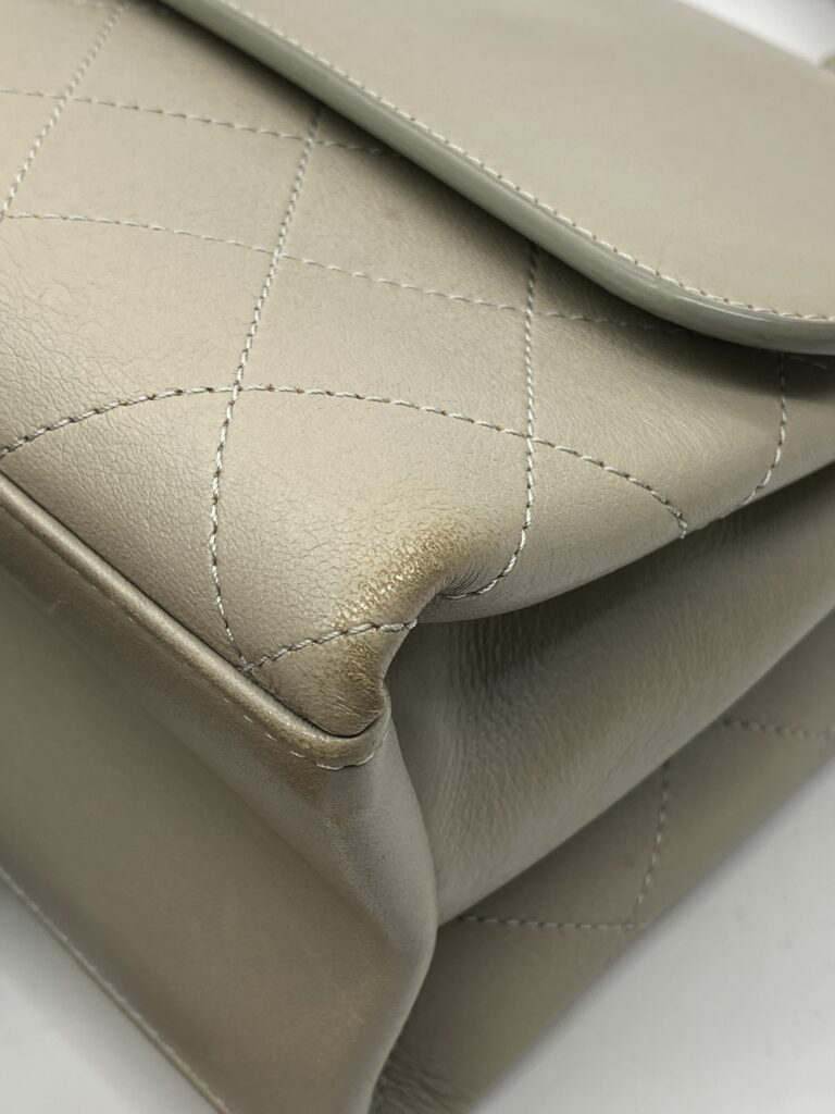 Coco Luxe Flap Bag Grey GHW