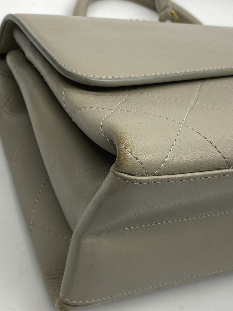 Coco Luxe Flap Bag Grey GHW