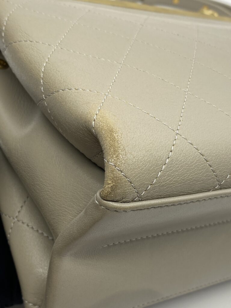 Coco Luxe Flap Bag Grey GHW