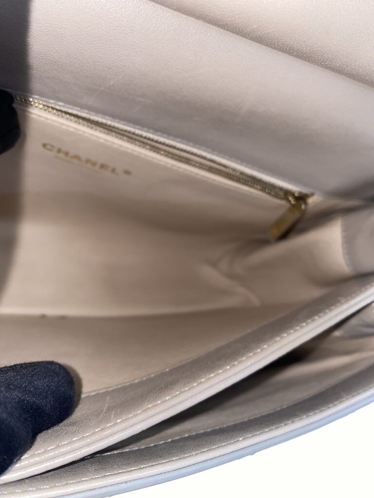 Coco Luxe Flap Bag Grey GHW