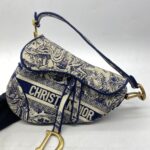 Saddle Medium Canvas Toile De Jouy GHW