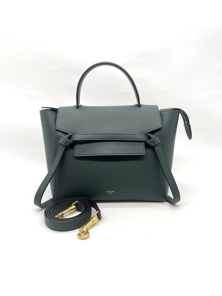 Micro Belt Bag Grained Green Forest GHW