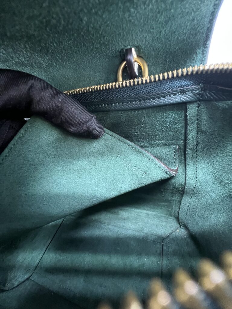 Micro Belt Bag Grained Green Forest GHW