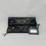 Envelope Clutch Metallic Edge Black GHW