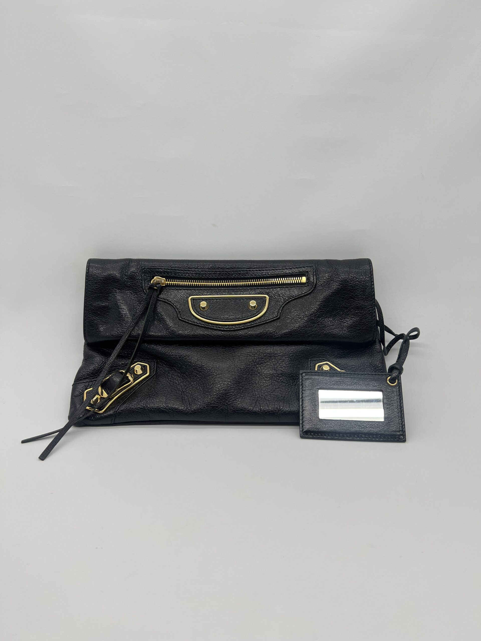 Envelope Clutch Metallic Edge Black GHW