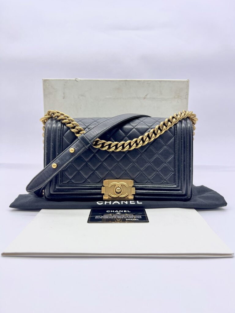 Boy 25 Medium Black Lambskin GHW