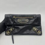 Envelope Clutch Metallic Edge Black GHW
