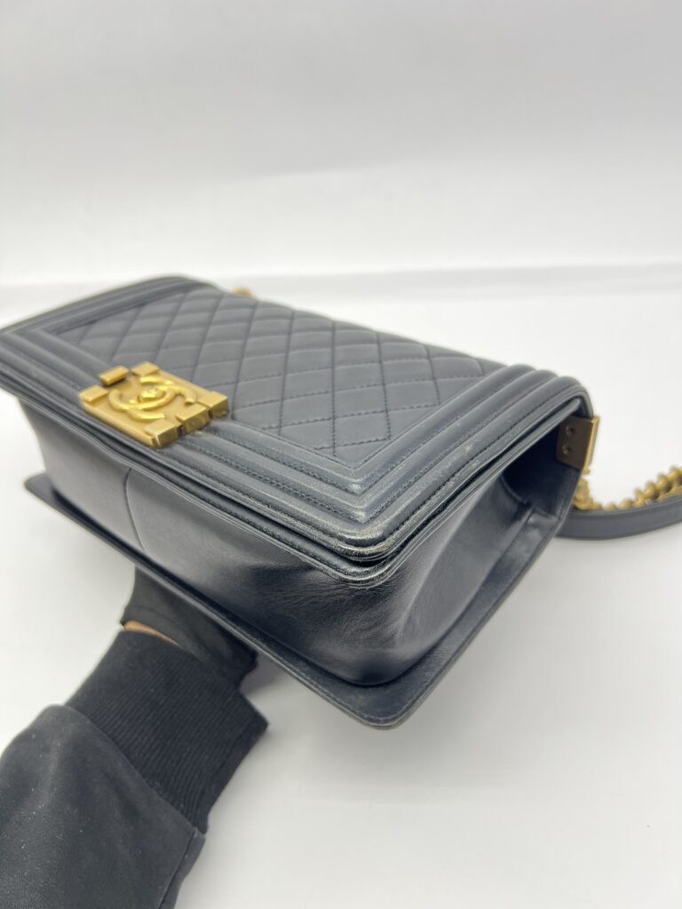 Boy 25 Medium Black Lambskin GHW