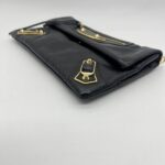 Envelope Clutch Metallic Edge Black GHW