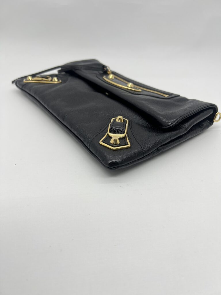 Envelope Clutch Metallic Edge Black GHW