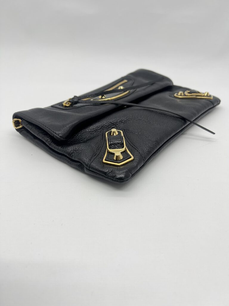 Envelope Clutch Metallic Edge Black GHW