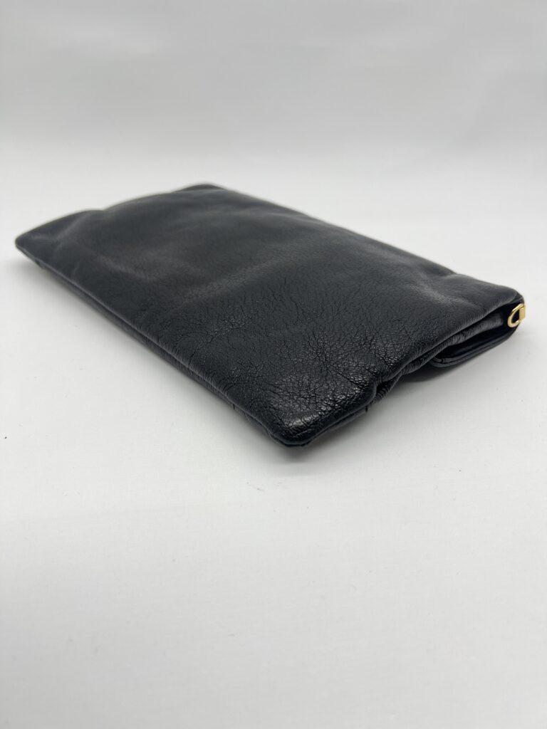 Envelope Clutch Metallic Edge Black GHW