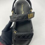 Dad Sandal Black Quilted Cannage Calfskin GHW