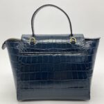Celine Nano Belt Bag Navy Croco Embossed GHW