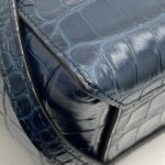 Celine Nano Belt Bag Navy Croco Embossed GHW