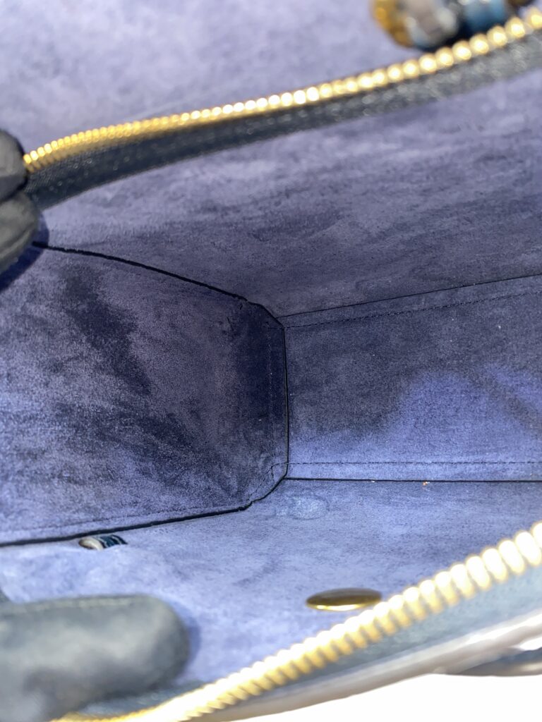 Celine Nano Belt Bag Navy Croco Embossed GHW