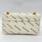 Marmont Flap Small X White Balenciaga Logo GHW