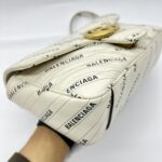 Marmont Flap Small X White Balenciaga Logo GHW