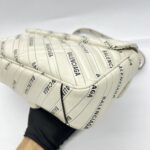 Marmont Flap Small X White Balenciaga Logo GHW