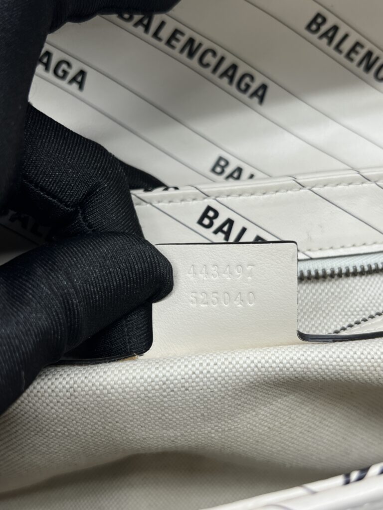 Marmont Flap Small X White Balenciaga Logo GHW