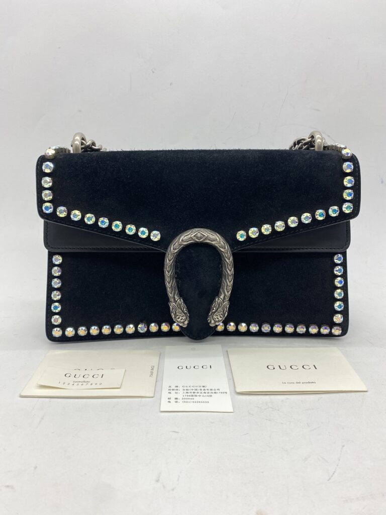 Dionysus Crystal Suede Black SHW